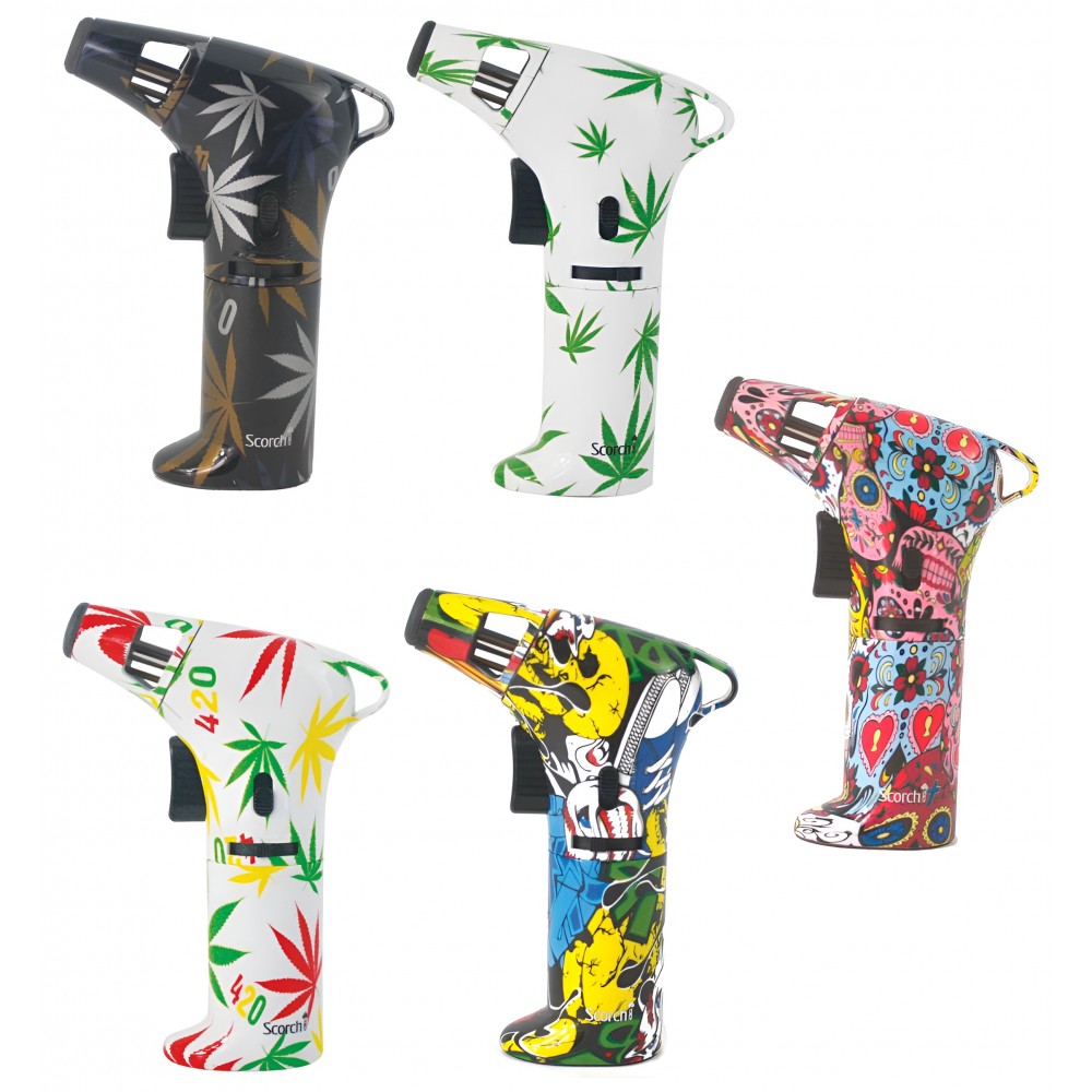 6.5" Scorch Torch Blister Combo with Butane Refill Torch Assorted